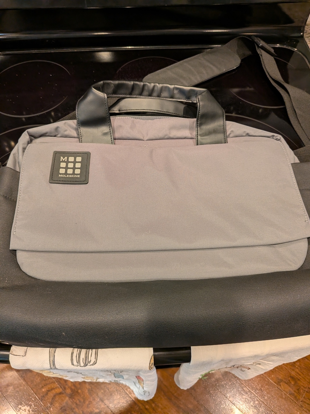 Moleskine Gray Men's Laptop Messenger Bag